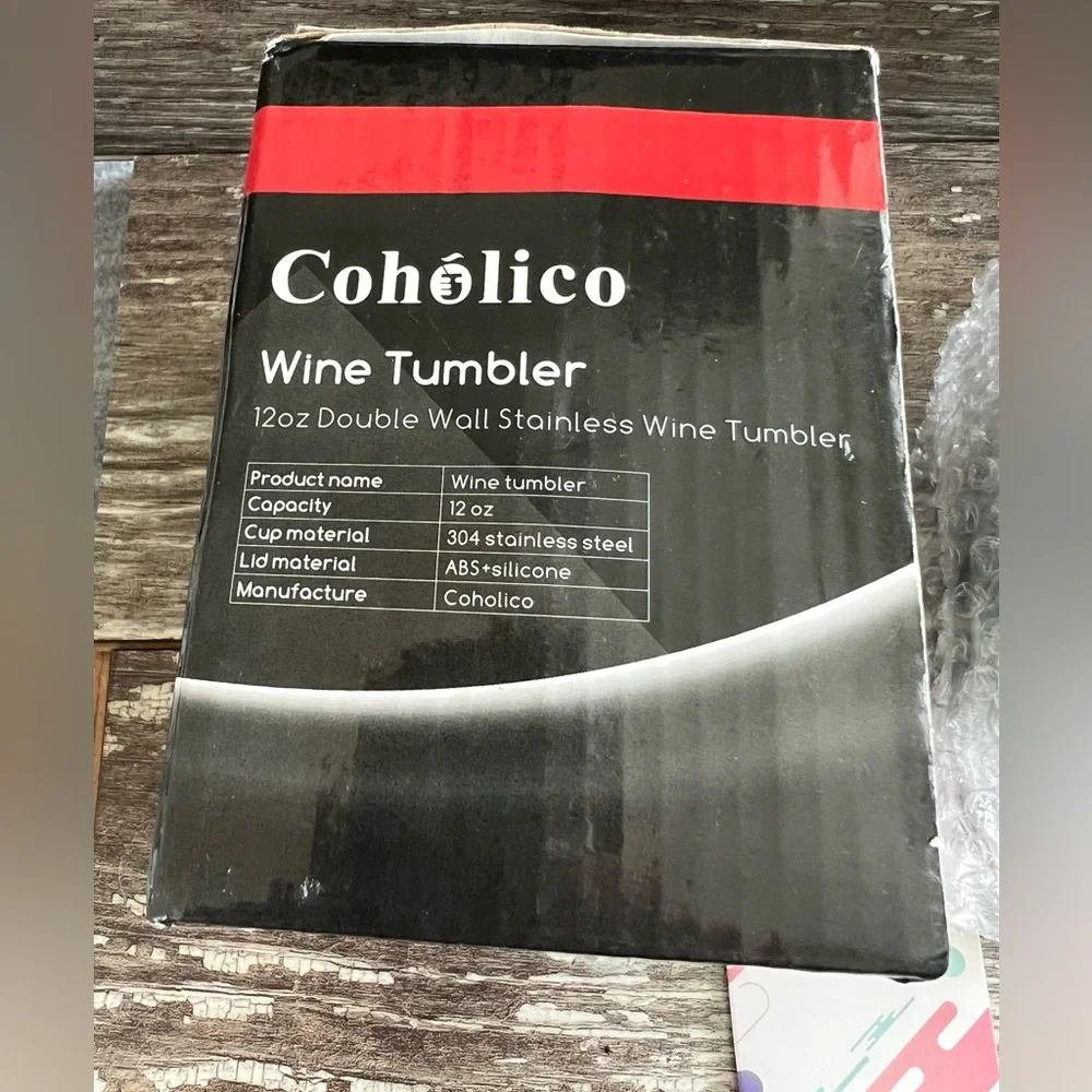 Coholico Wine Tumbler 12oz Stainless Insulated Teal You’re Awesome Gag‎ Gift New